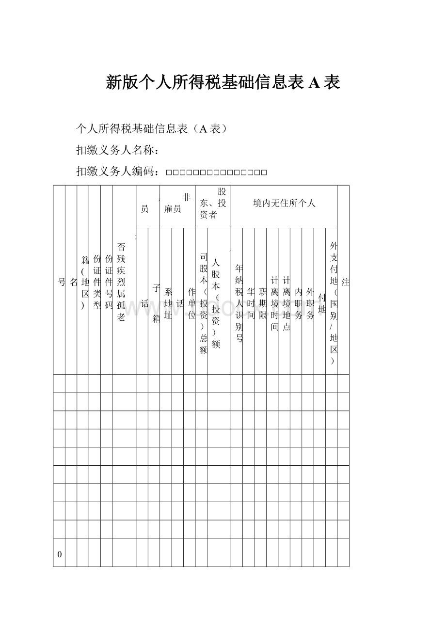 新版个人所得税基础信息表A表.docx