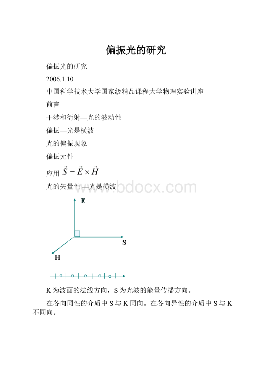 偏振光的研究Word格式.docx