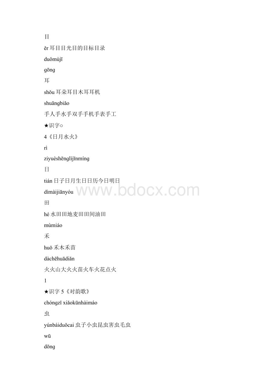 一年级语文上册生字笔顺组词一Word文档下载推荐.docx_第2页