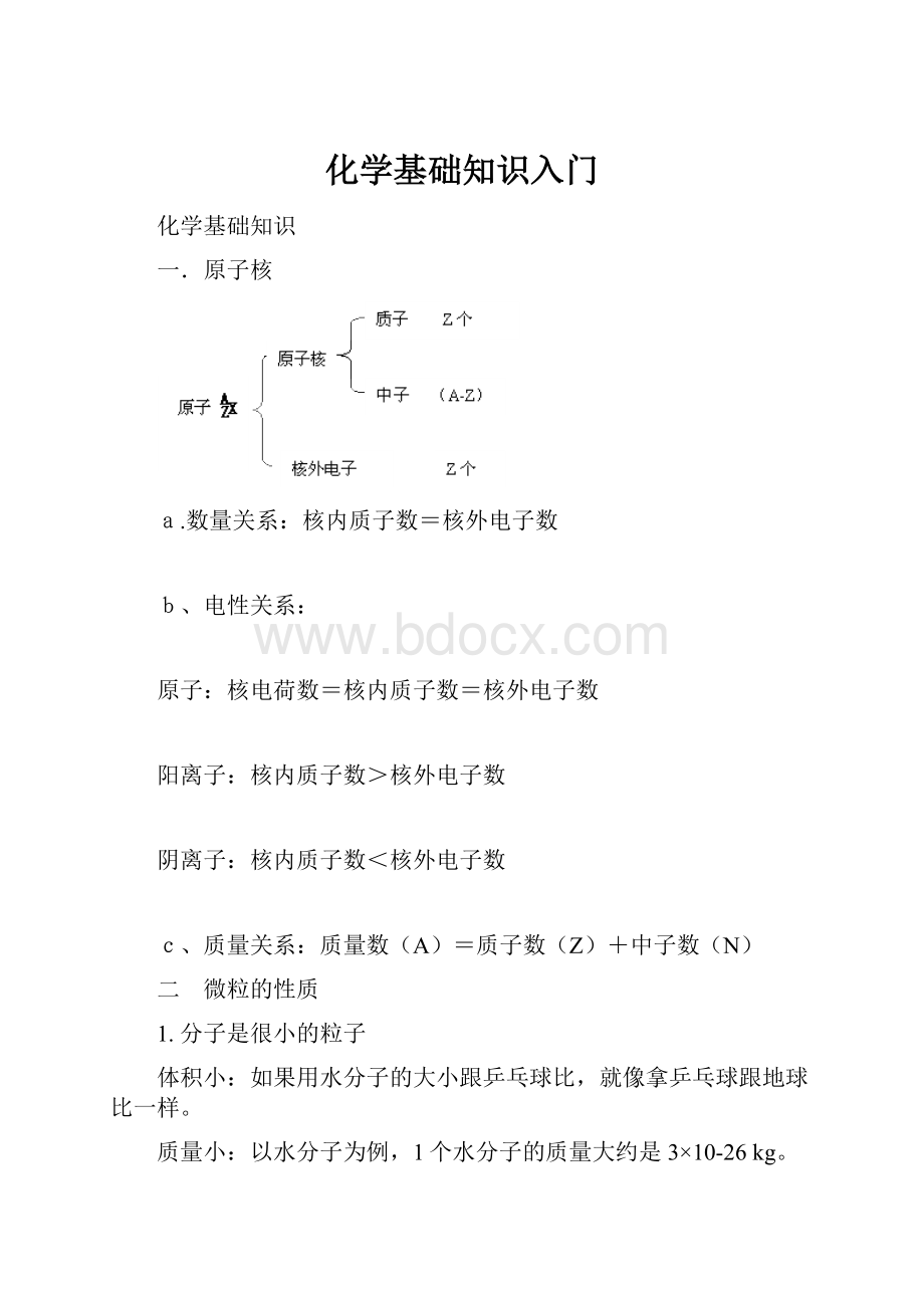 化学基础知识入门.docx