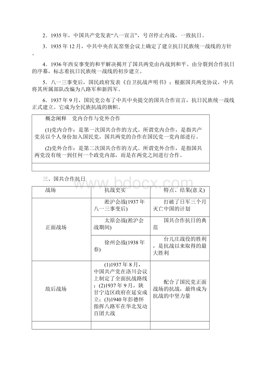 届高考一轮讲义第6讲伟大的抗日战争含答案.docx_第2页