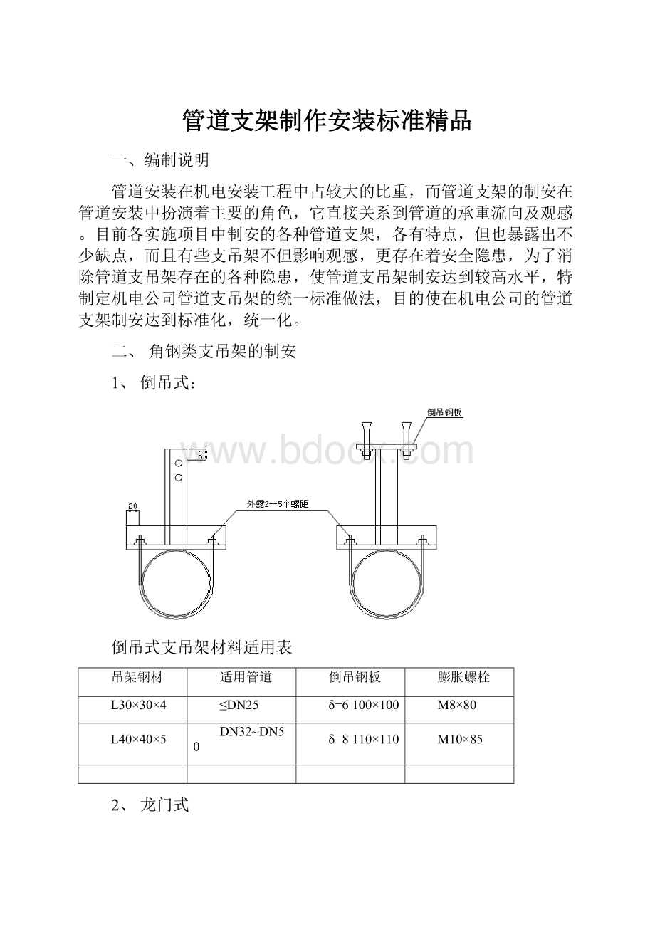 管道支架制作安装标准精品.docx