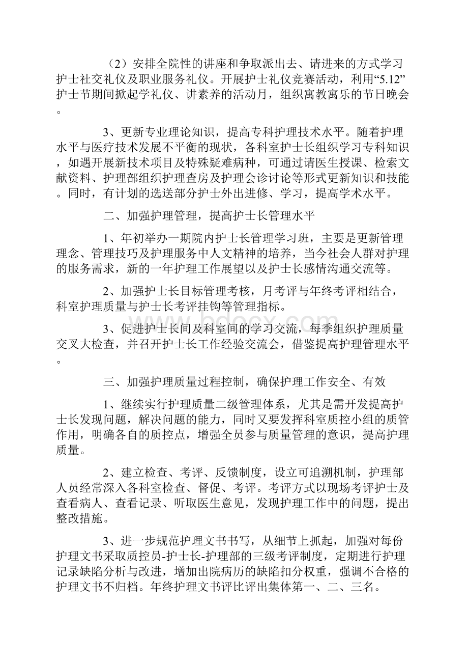 医院护理部工作计划.docx_第2页