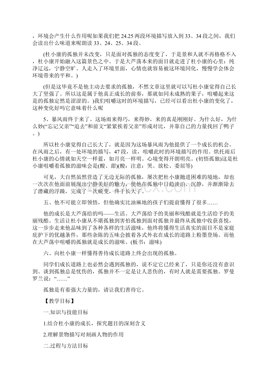 孤独之旅名师教学实录.docx_第3页