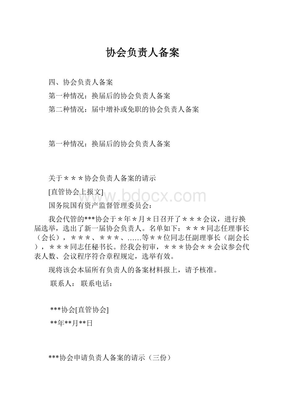 协会负责人备案文档格式.docx