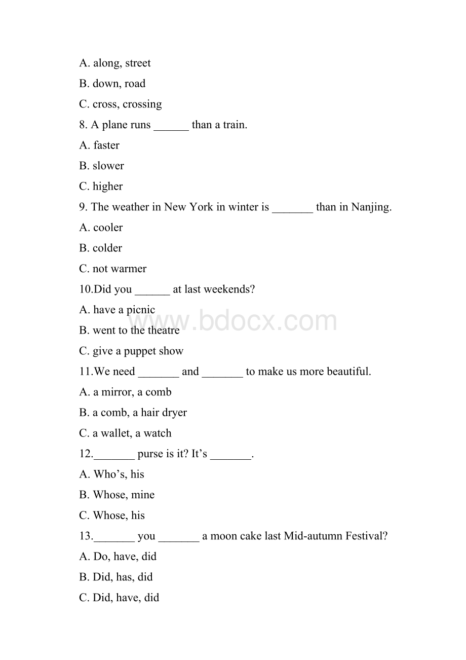 小升初英语复习冲刺试题十六无答案Word文档格式.docx_第3页