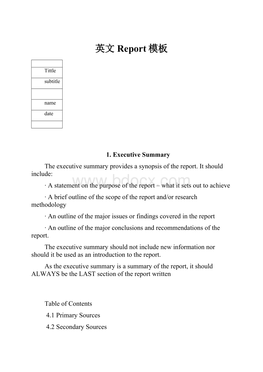 英文Report模板.docx_第1页