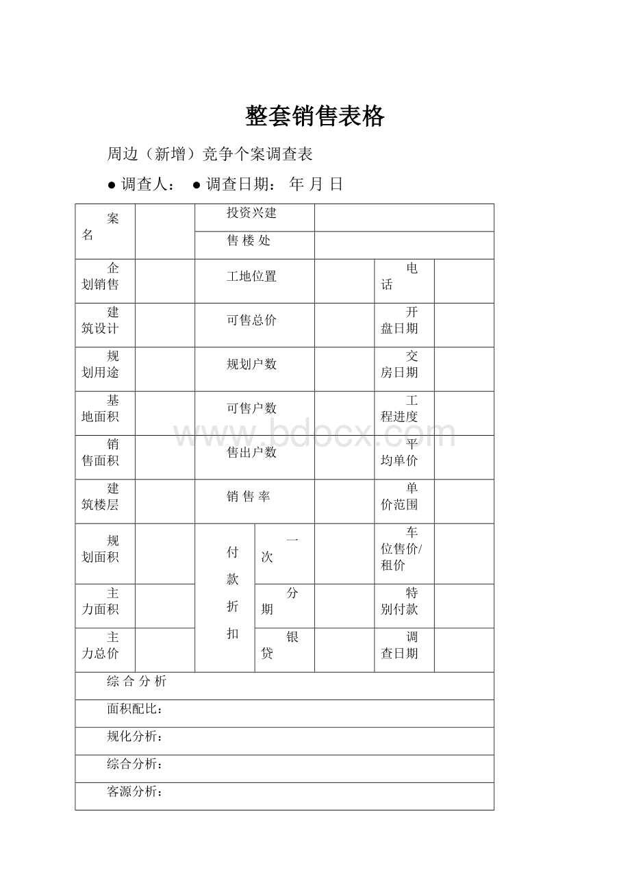 整套销售表格文档格式.docx_第1页