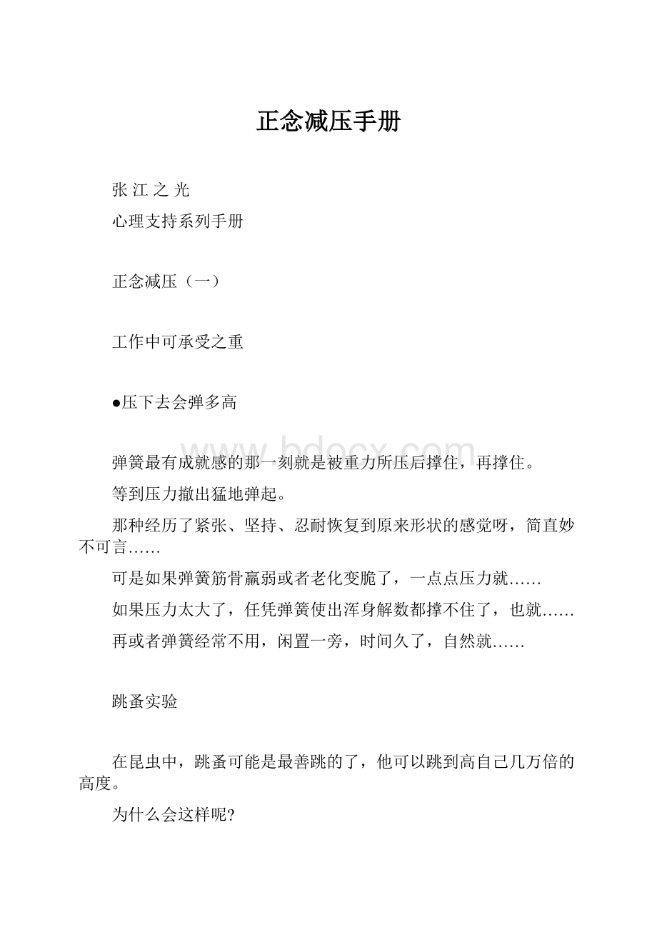 正念减压手册文档格式.docx