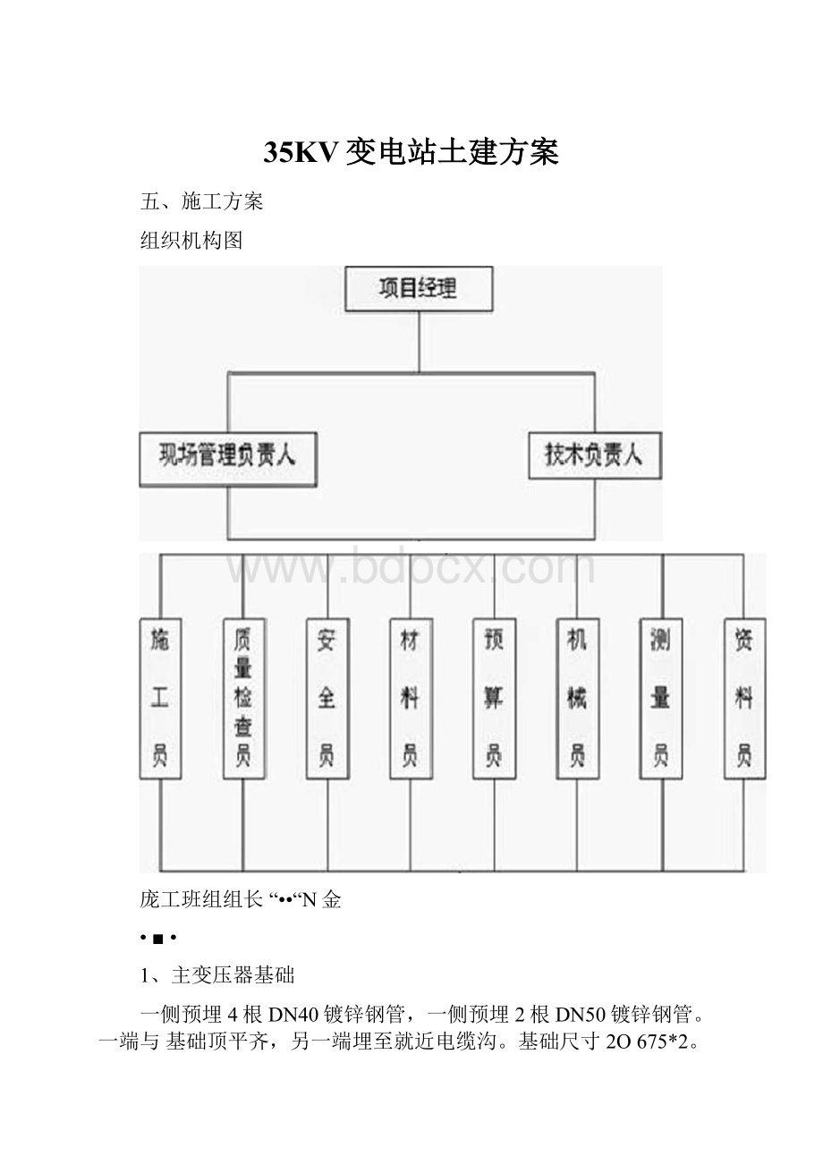 35KV变电站土建方案.docx