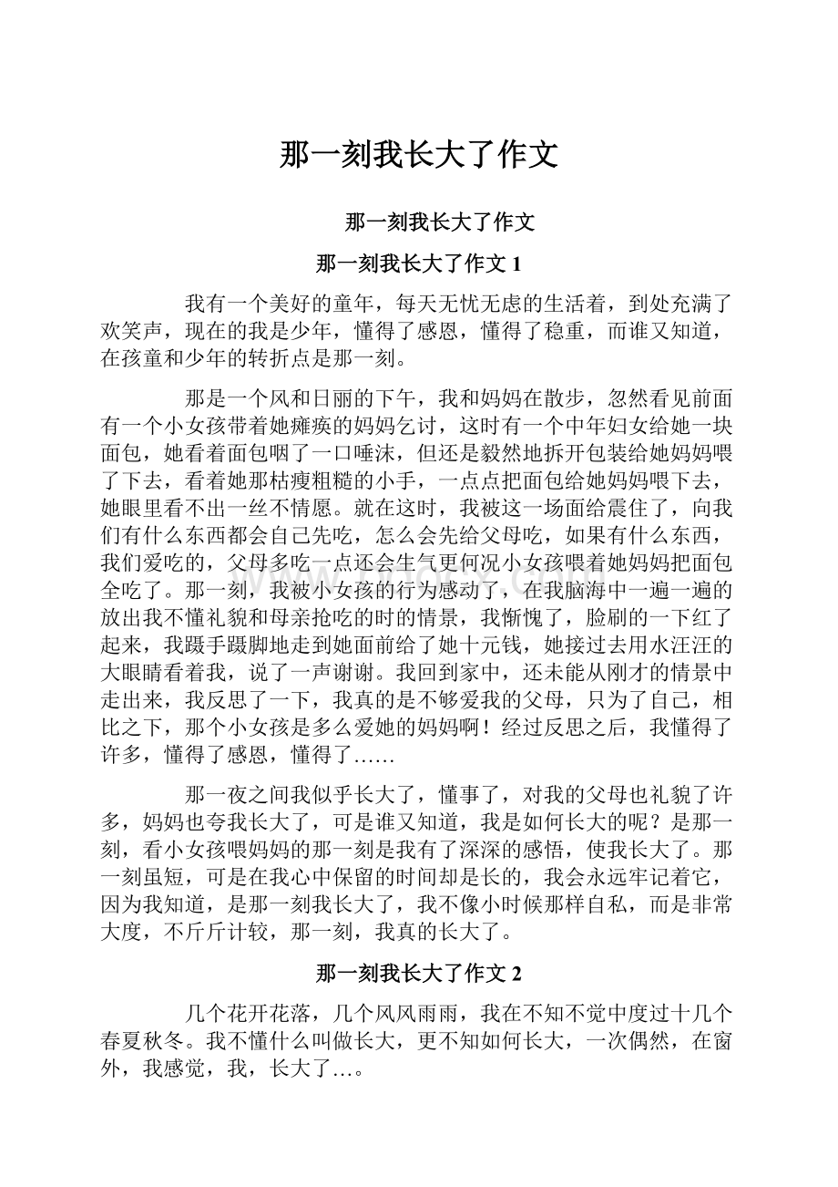 那一刻我长大了作文.docx