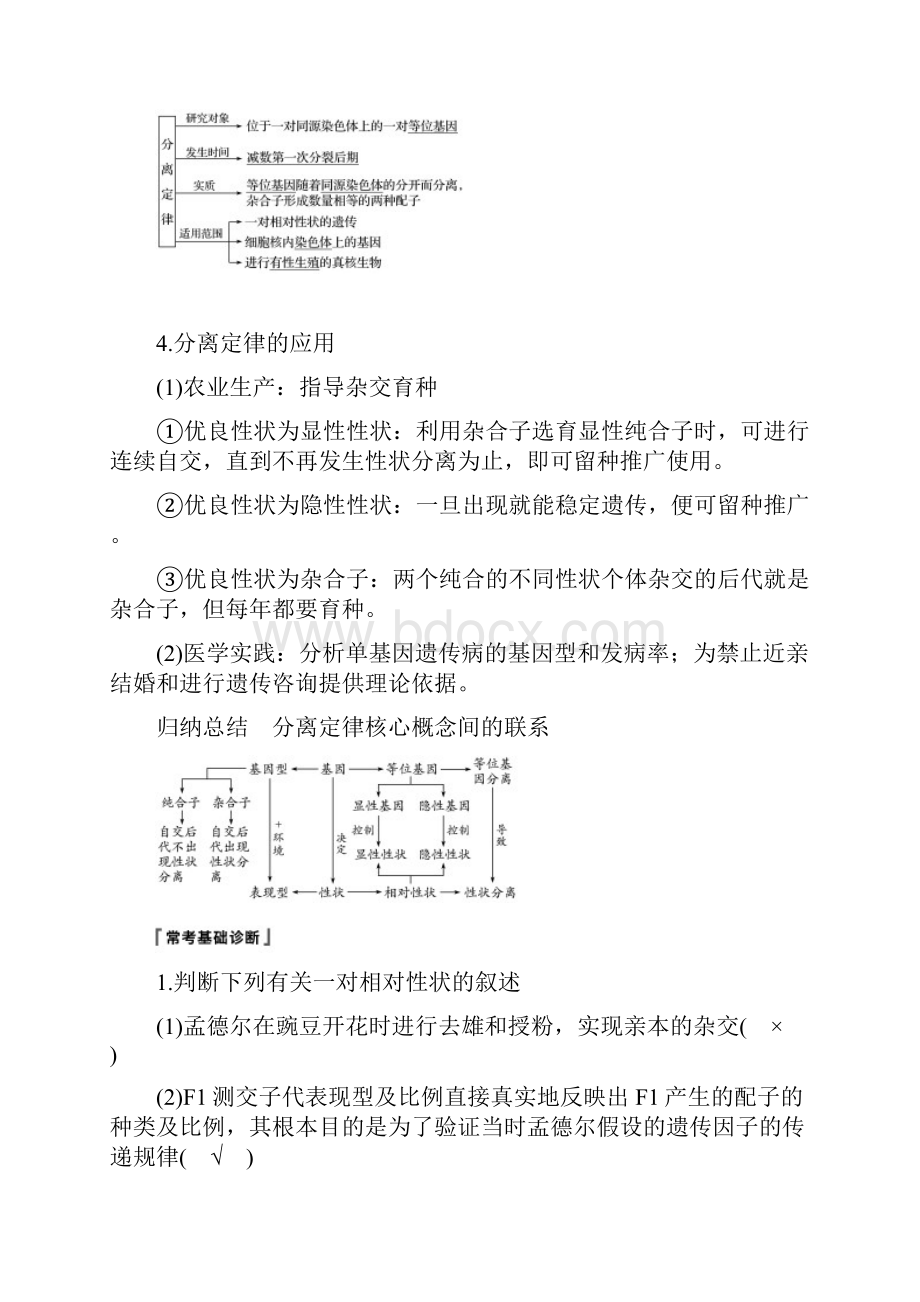 届高考生物一轮复习 第五单元 遗传的基本规律和人类遗传病 第15讲 基因的分离定律备考一体学.docx_第3页