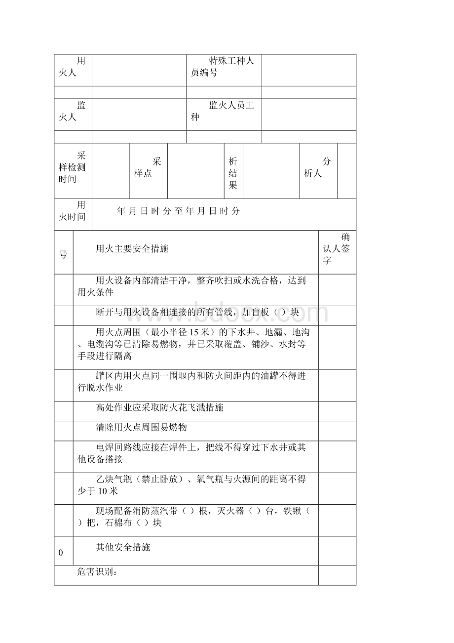 危险作业安全管理表单汇总.docx_第2页