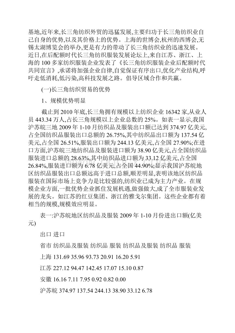 国际经济与贸的易毕业论文我国长三角地区纺织品贸易面临的现状机遇及其对策分析.docx_第2页