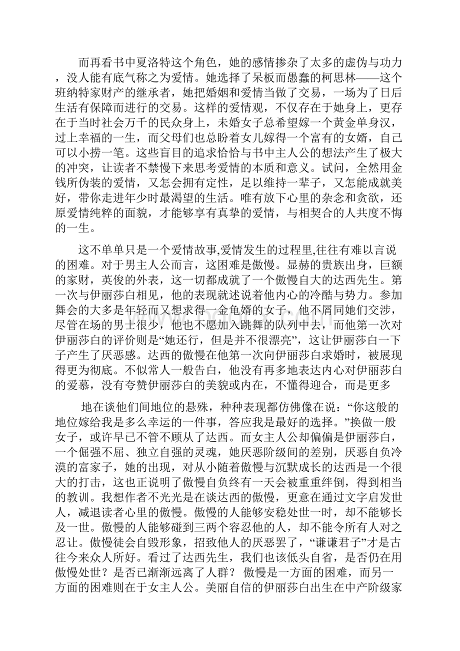 最新傲慢与偏见读书笔记.docx_第3页