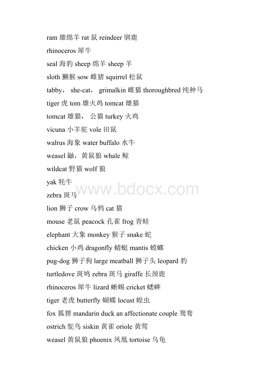 英语分类词汇动物英语.docx_第3页