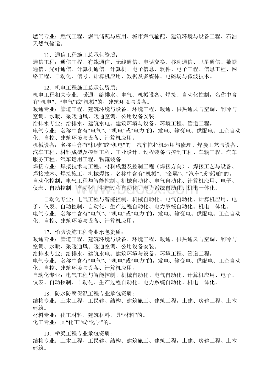 全国资质就位职称人员专业解释大全.docx_第3页