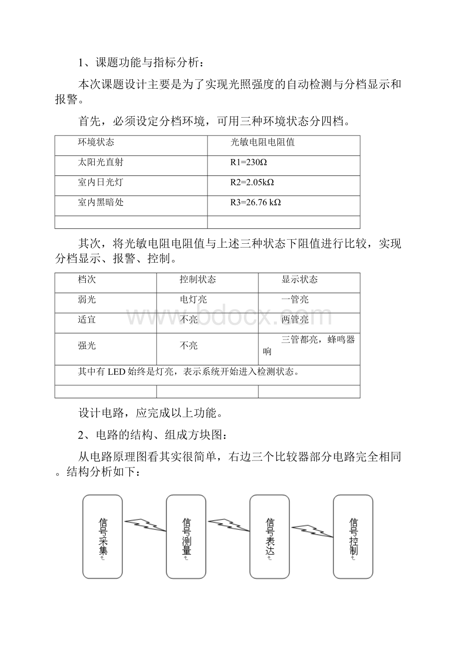 光照强度自动检测显示报警控制系统设计.docx_第3页