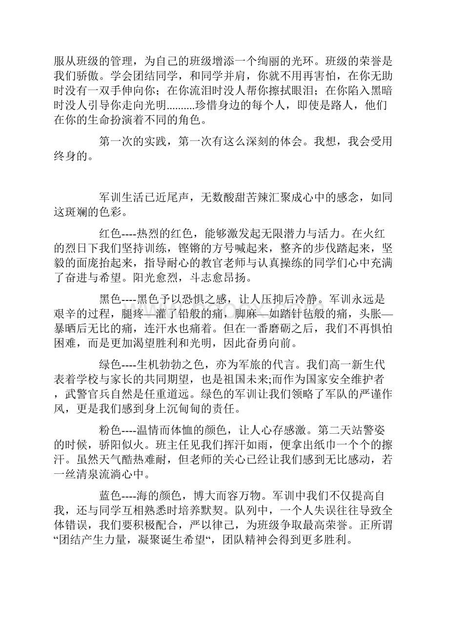 最新军训综合实践心得体会范文.docx_第2页