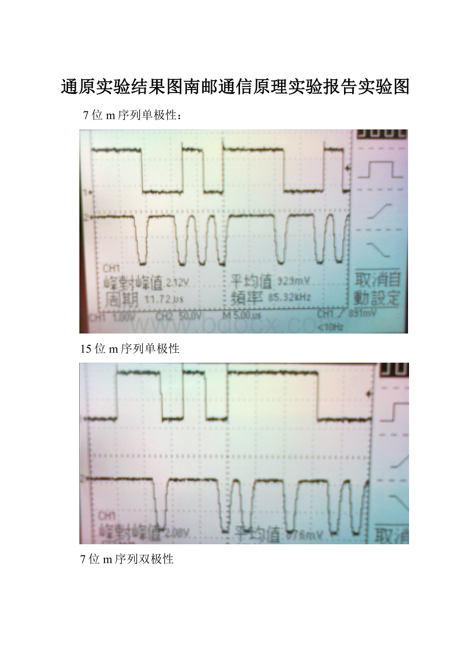 通原实验结果图南邮通信原理实验报告实验图Word下载.docx