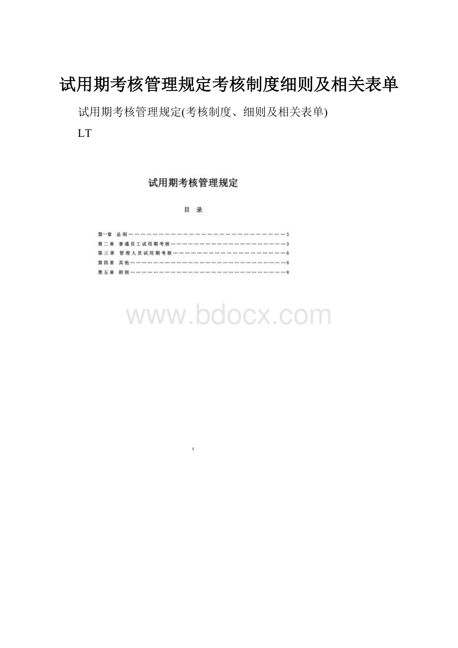 试用期考核管理规定考核制度细则及相关表单.docx