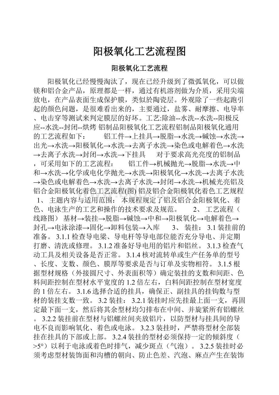 阳极氧化工艺流程图文档格式.docx