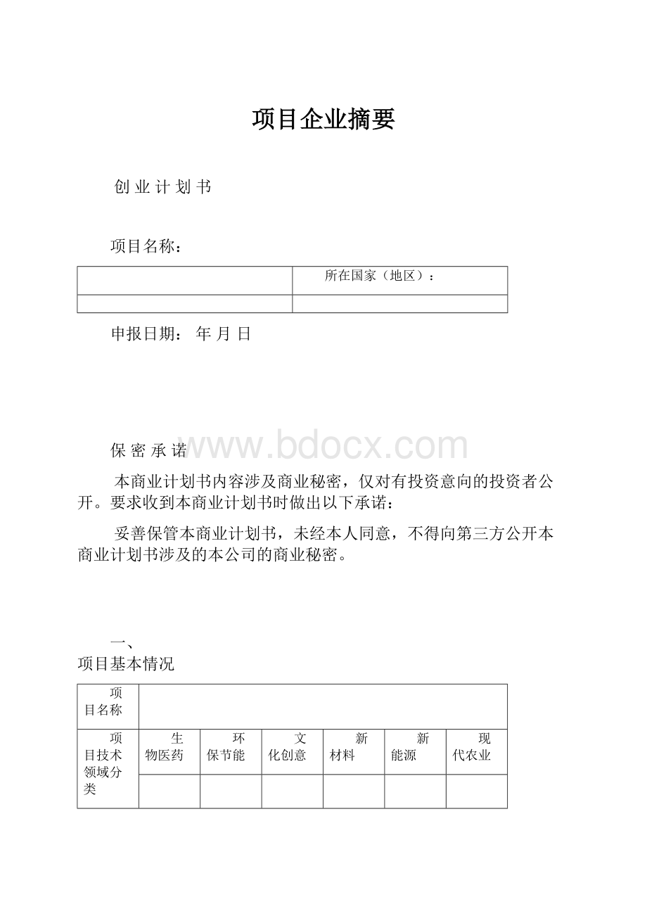 项目企业摘要.docx