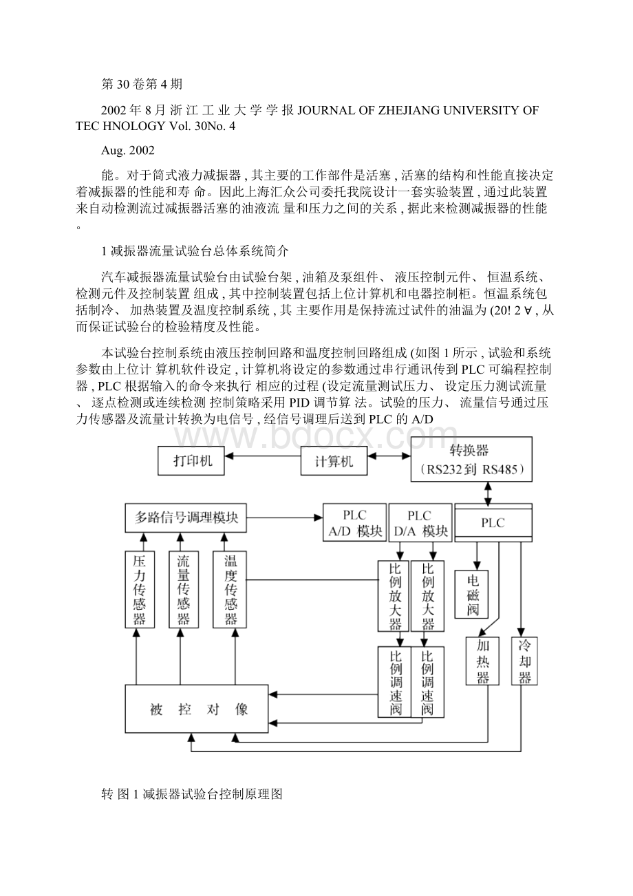 汽车减振器流量试验台温度控制系统精Word下载.docx_第2页