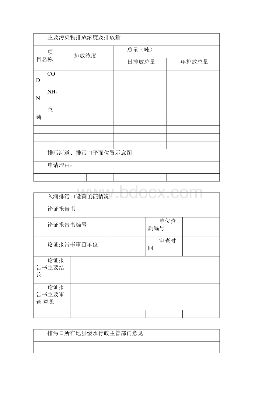 入河排污口设置申请书Word格式.docx_第3页