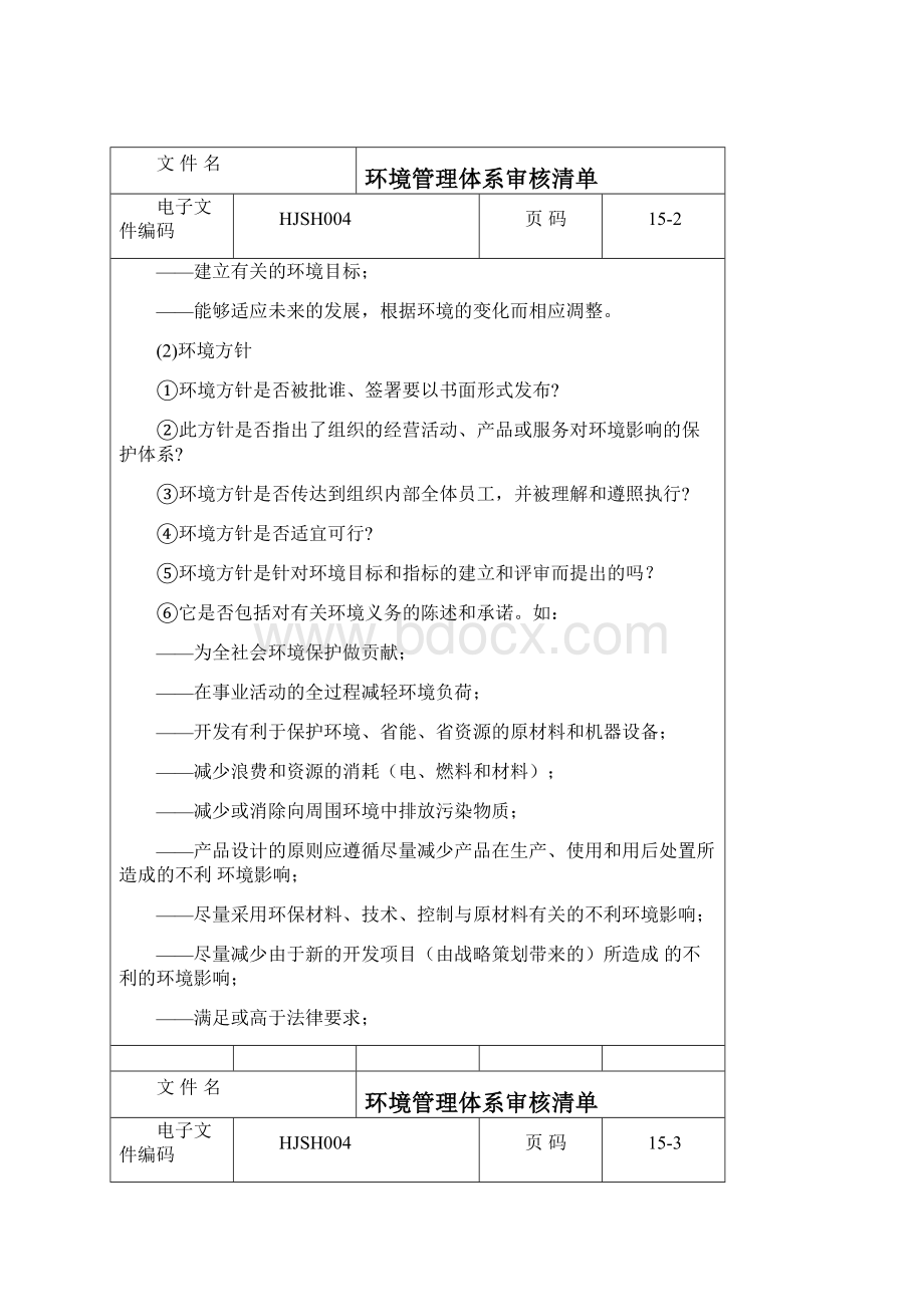 iso14000环境管理体系审核清单.docx_第2页