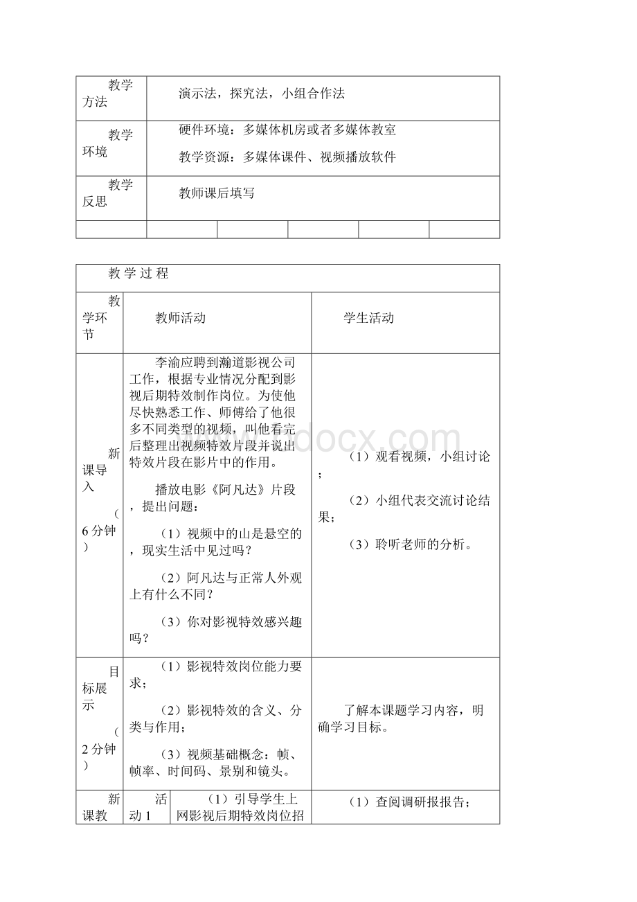 《AE影视后期特效制作实例教程》教学设计教案Word格式文档下载.docx_第2页