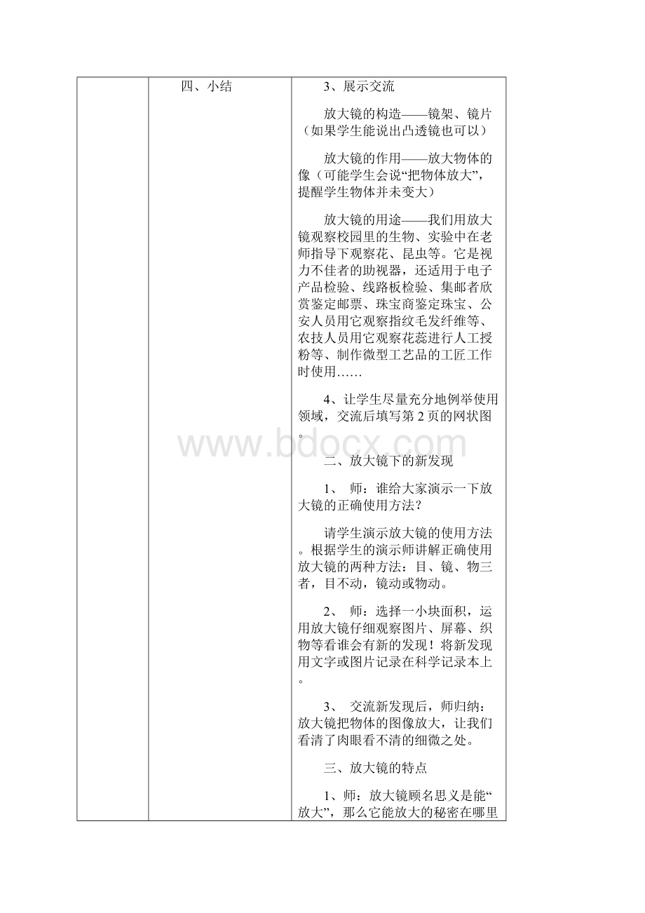 教科版六年级下册科学全册表格式教案Word文档格式.docx_第2页