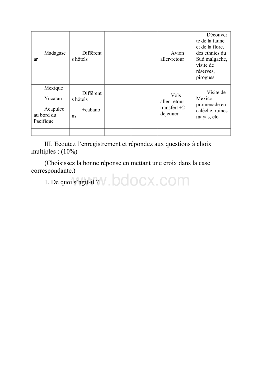 《法语视听说》考试试题B.docx_第3页