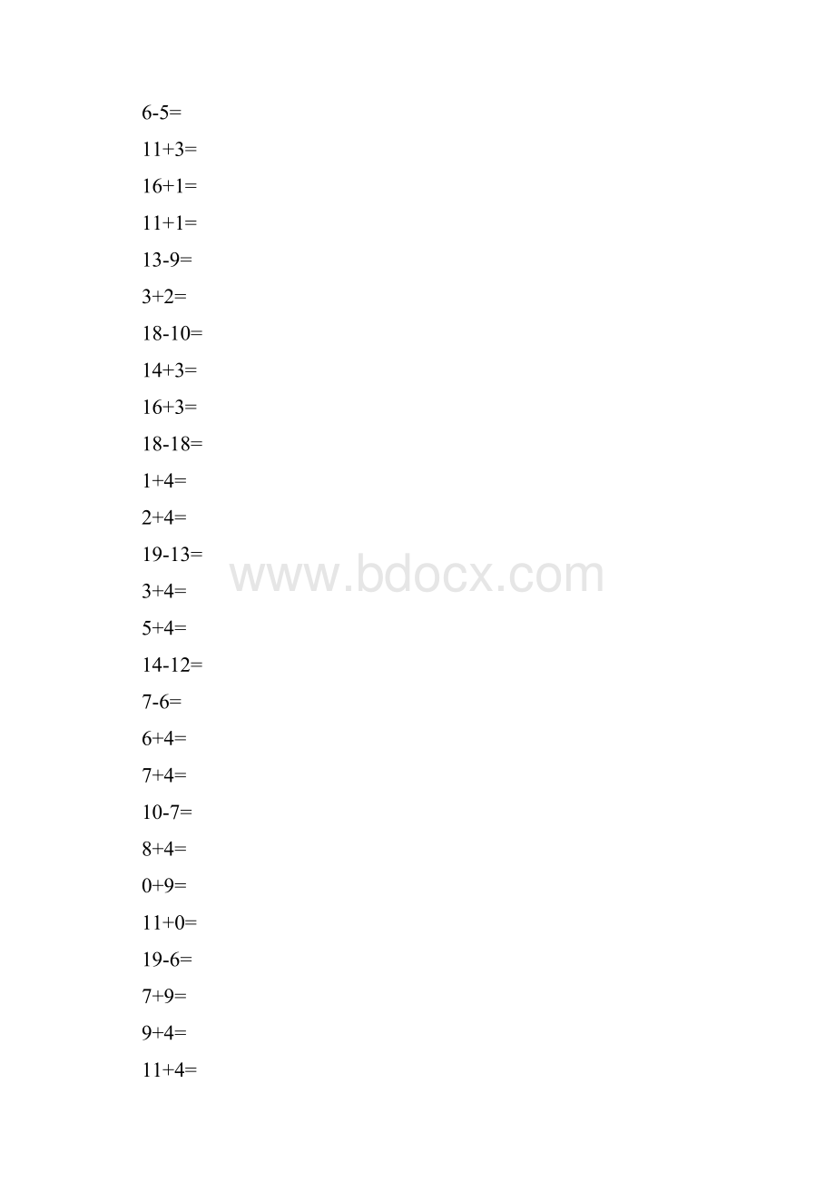 小学一年级数学上册口算练习题训练.docx_第2页