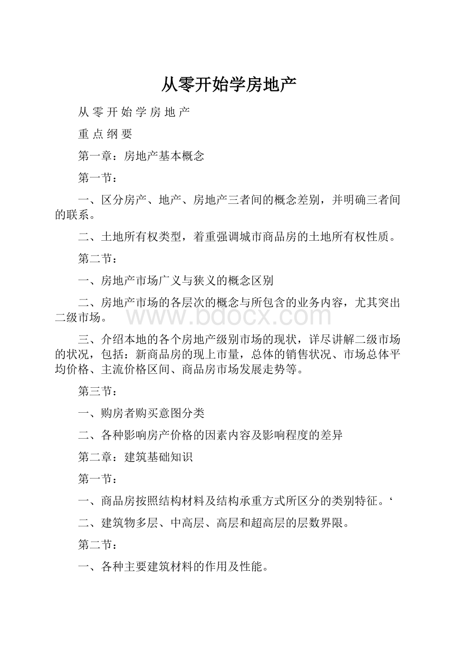 从零开始学房地产Word格式文档下载.docx_第1页