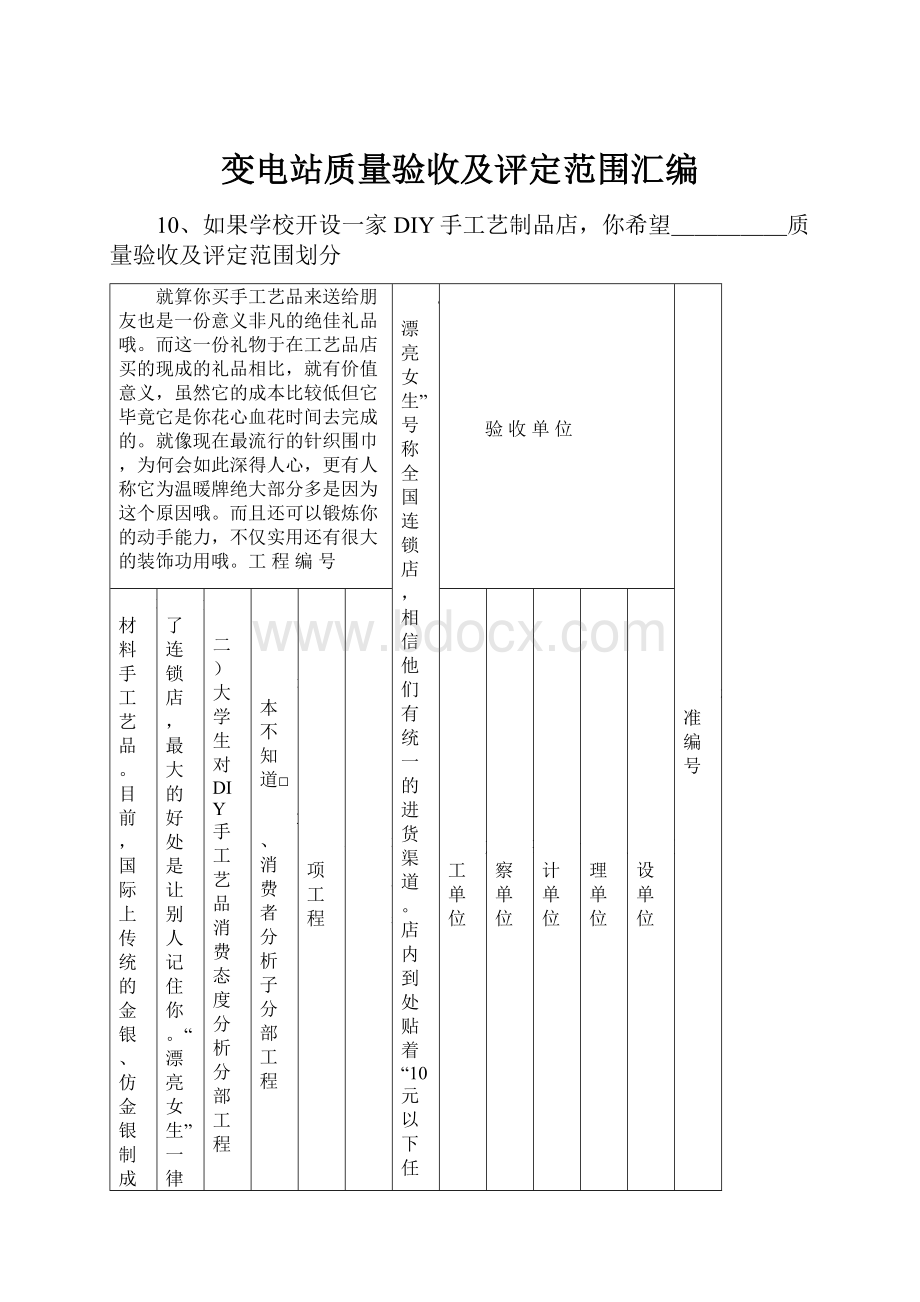 变电站质量验收及评定范围汇编.docx