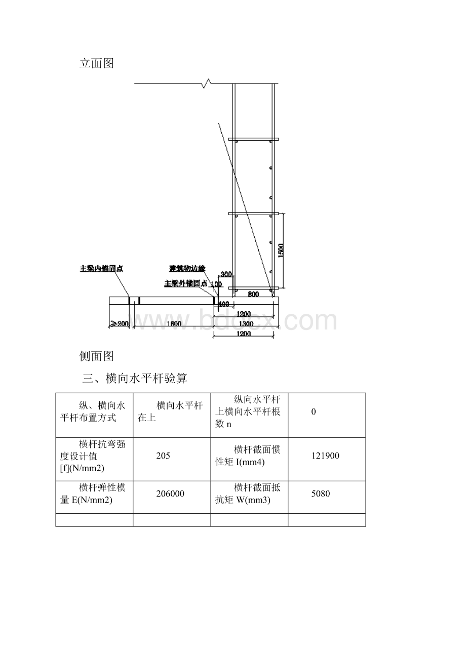 型钢悬挑脚手架扣件式计算书Word格式文档下载.docx_第3页