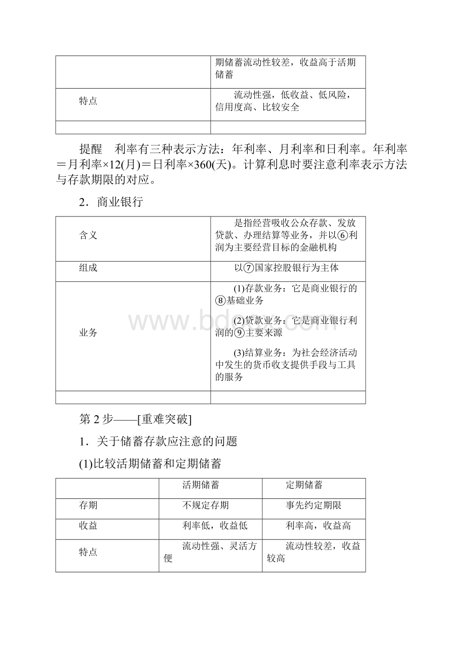 高考政治一轮复习第2单元生产劳动与经营课时3投资理财的选择新人教版.docx_第2页