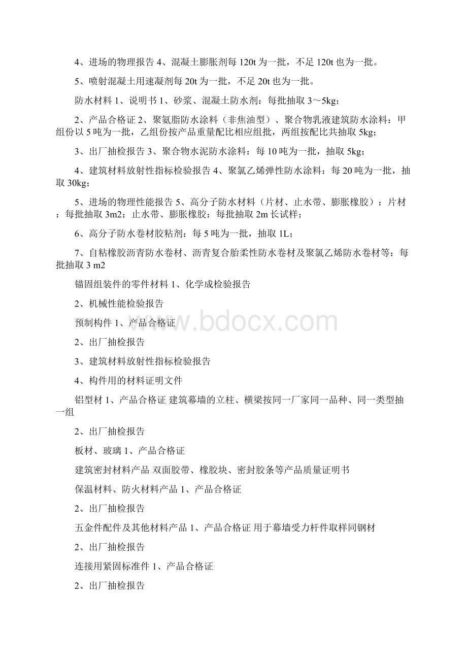 建材送检规定送检数量Word格式文档下载.docx_第3页