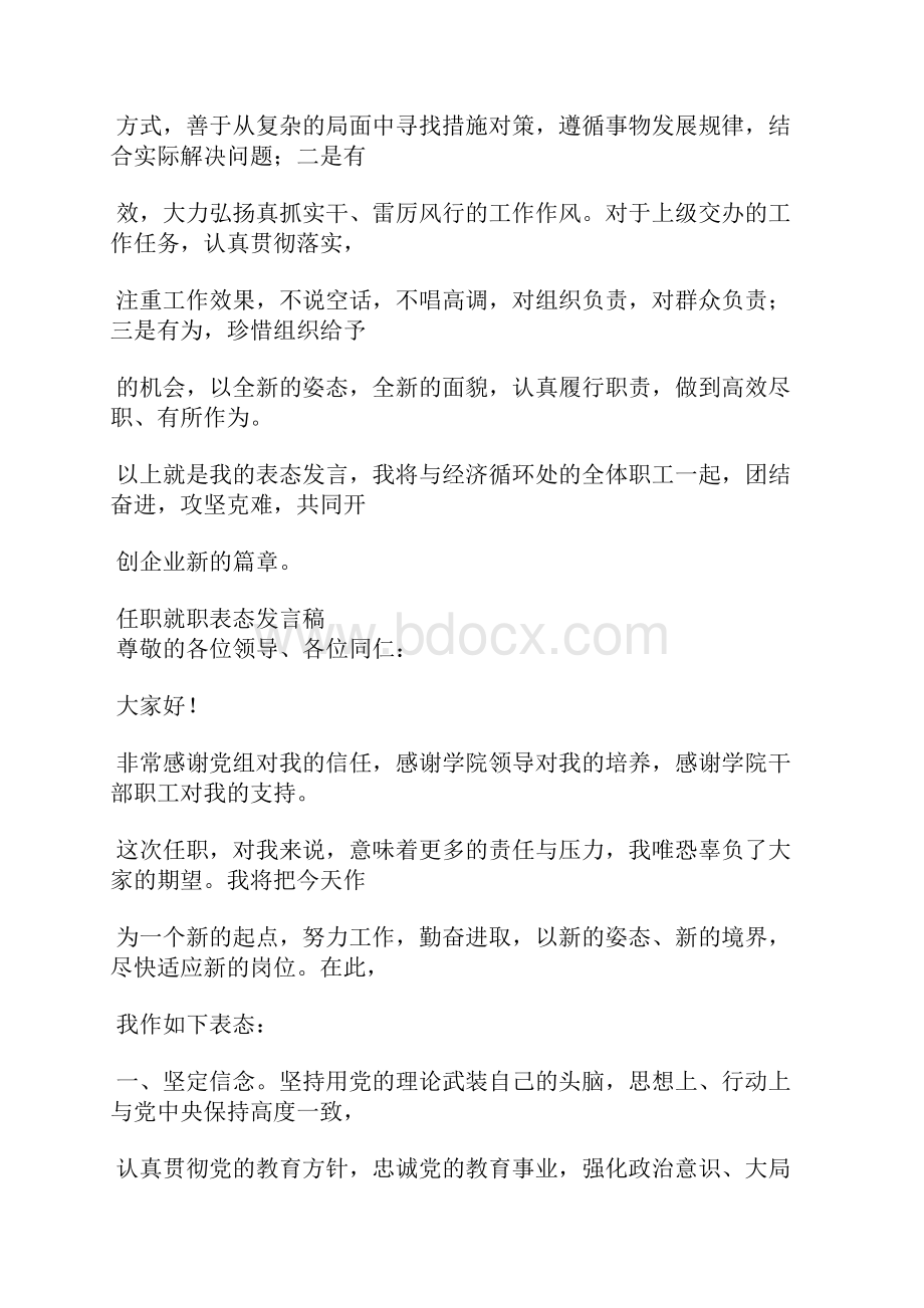 政府领导干部就职表态发言.docx_第3页