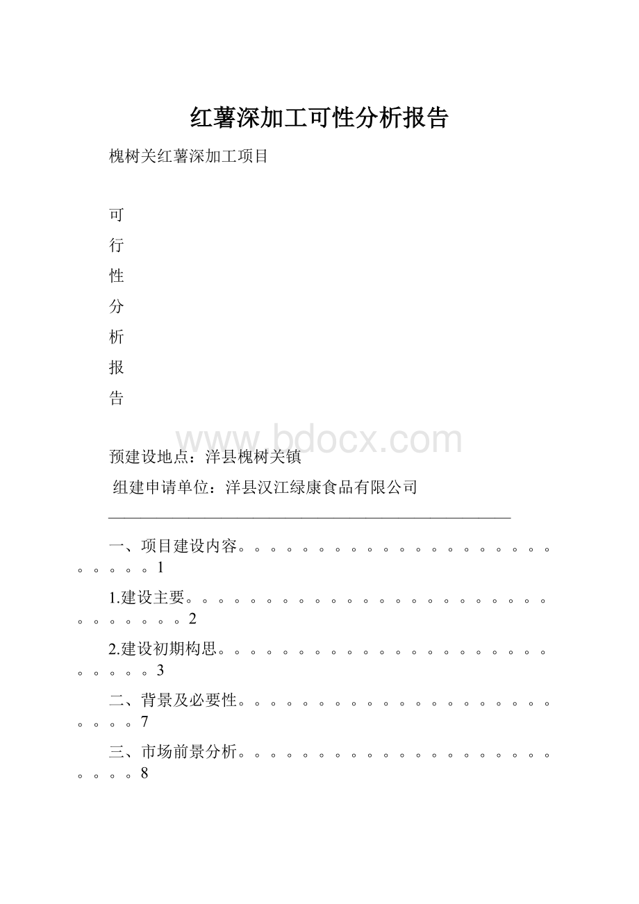 红薯深加工可性分析报告文档格式.docx