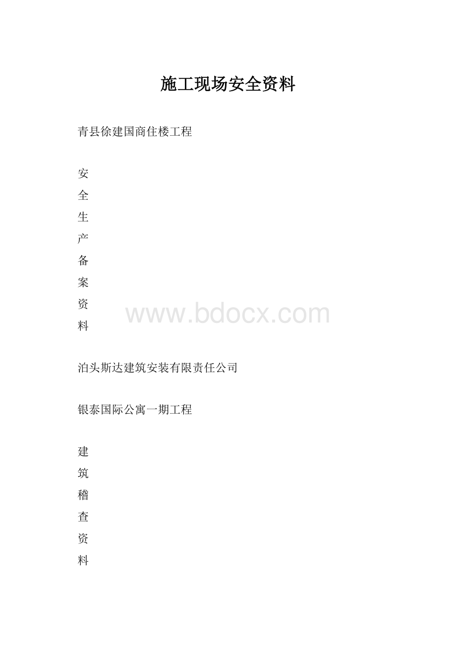 施工现场安全资料.docx