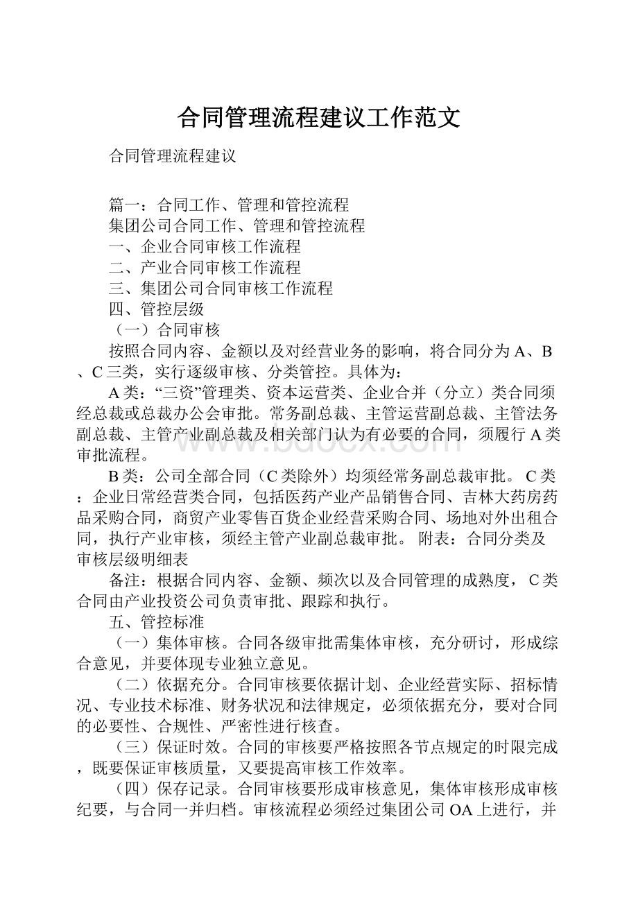 合同管理流程建议工作范文.docx