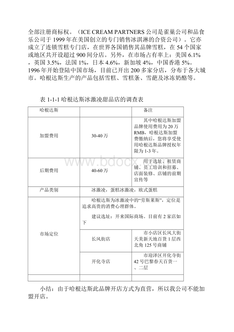 冰激凌甜品店可行性方案研究报告Word格式文档下载.docx_第2页