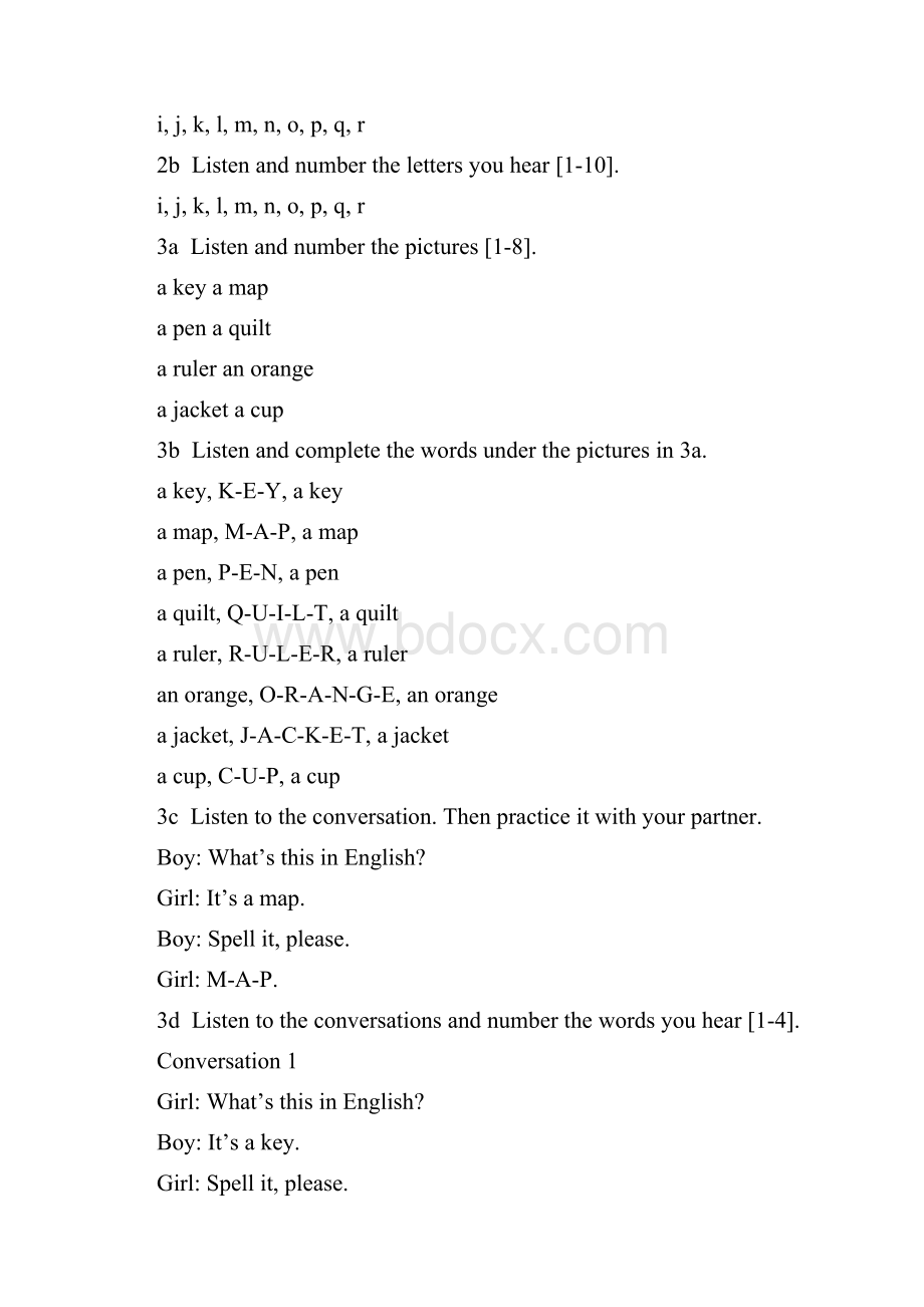 七年级英语上人教版教材听力原文Word文件下载.docx_第3页