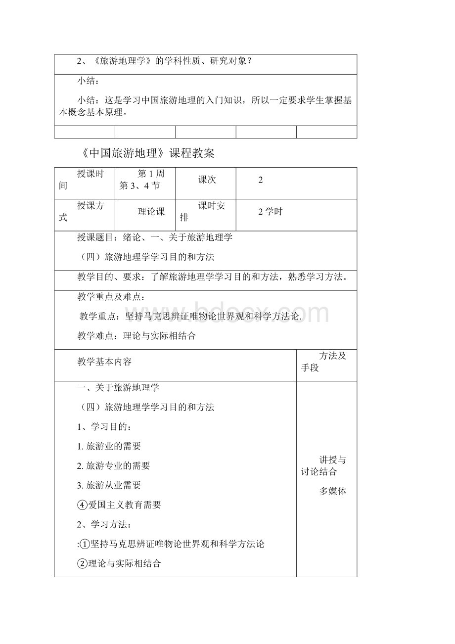 中国旅游地理教案94754.docx_第2页
