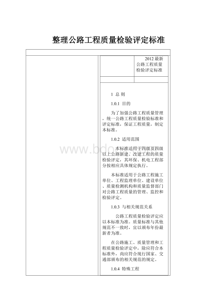 整理公路工程质量检验评定标准.docx