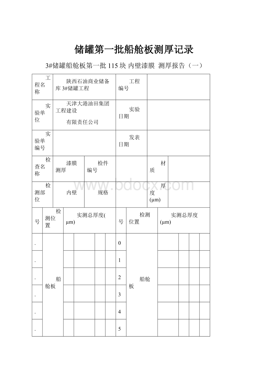 储罐第一批船舱板测厚记录.docx_第1页