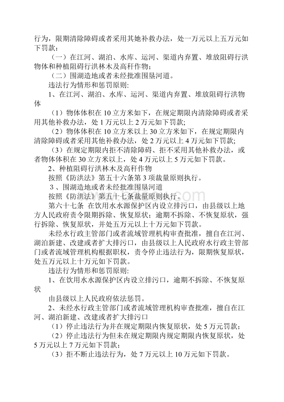 河南省水行政处罚裁量统一标准.docx_第3页