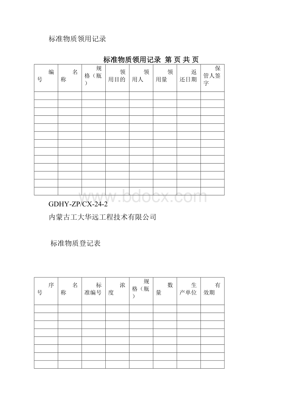 实用标准溶液配制记录簿Word文件下载.docx_第2页